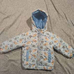 Bluey toddler puffer jacket